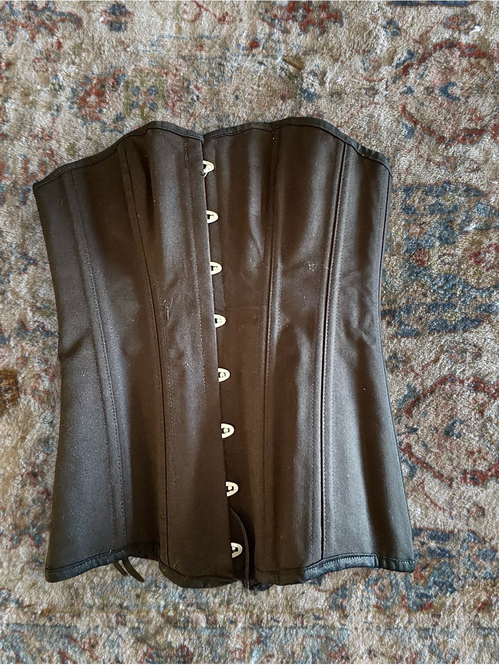 Sexy Steel Boned Strapless Black Corset Halloween Overbust Large Steampunk
